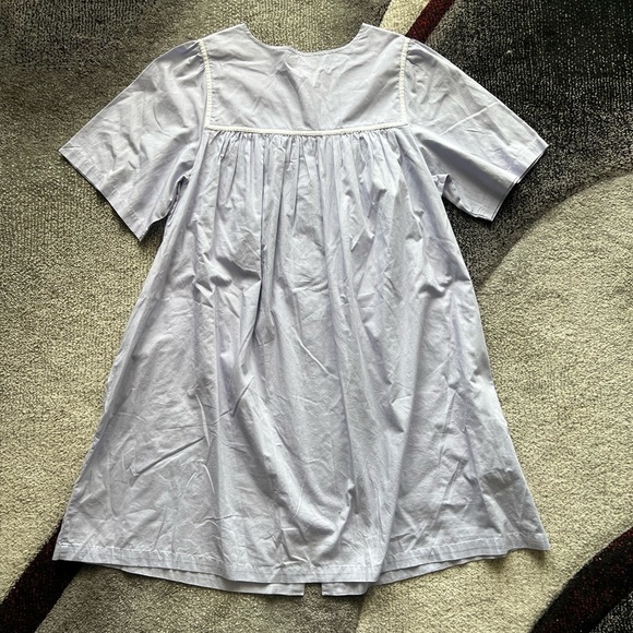 Go Softly Patio Lavender White Floral Embroidered Zip Up Dress - Picture 3 of 4